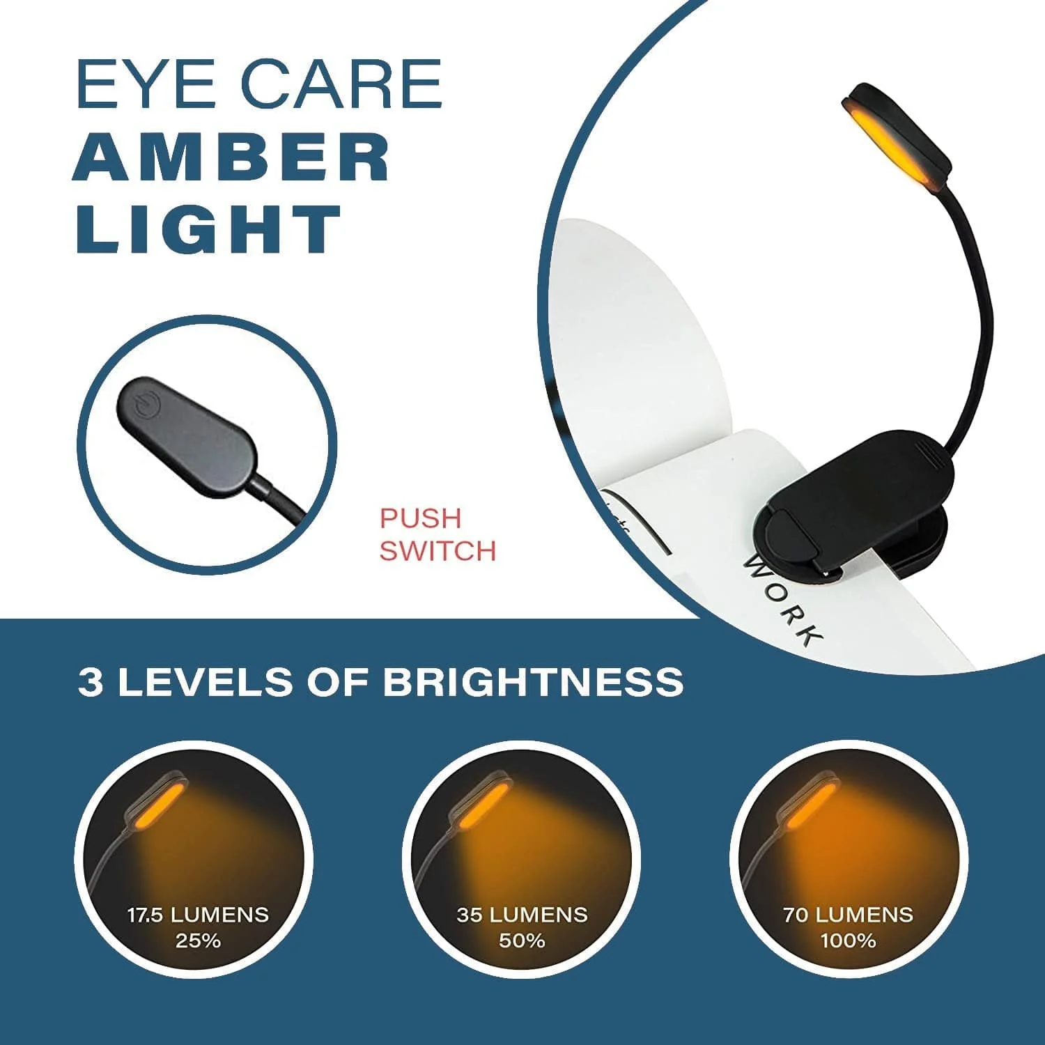 NoBlue Amber Book Light - Image 7